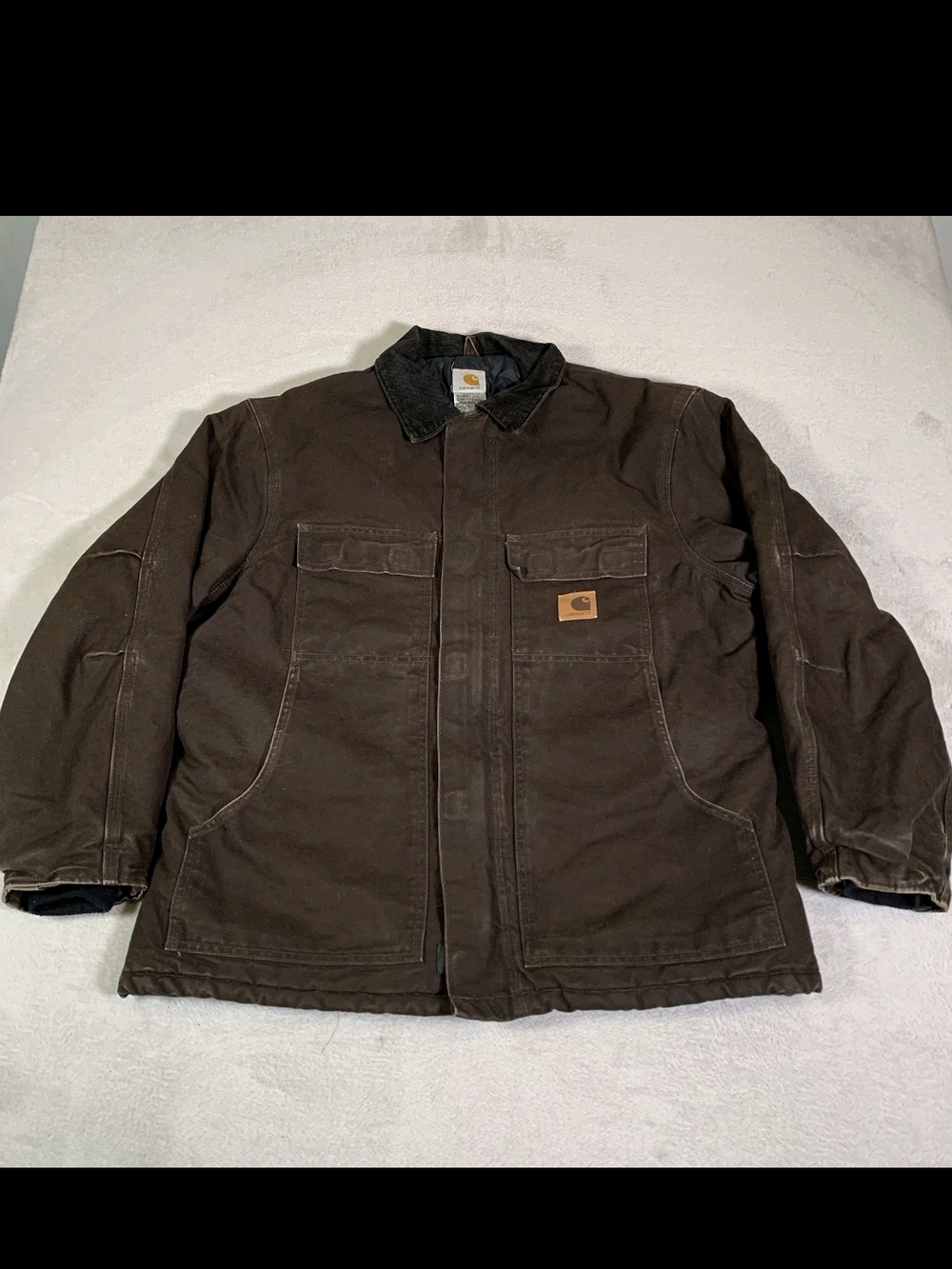 Carhartt Dark Brown Duck Canvas Barn Coat